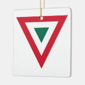 メキシコ軍旗の丸みを帯びた国旗記号軍隊a セラミックオーナメント (左)