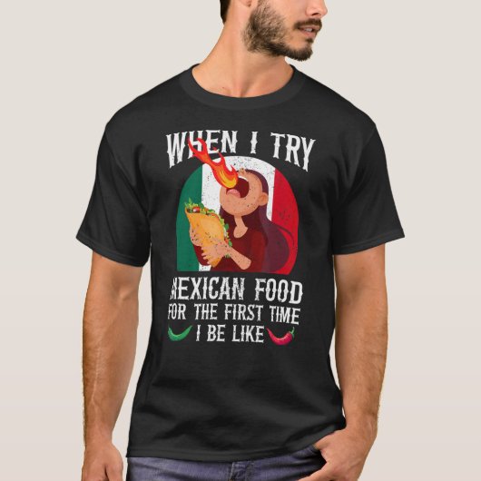 メキシコ辛い食べ物ミームグルメホットチリソースTa Tシャツ (正面)