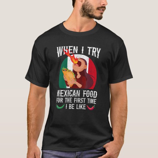 メキシコ辛い食べ物ミームグルメホットチリソースTa Tシャツ (正面)