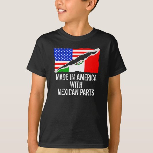 メキシコ部品が付いているアメリカで作られる Tシャツ (正面)
