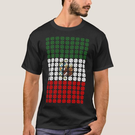 メキシコ野球ファン向けメキシコ国旗1 Tシャツ (正面)
