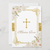 メキシコ金ゴールドフィエスタガールバプテスマ《キリスト教》洗礼式や命名式 招待状 (裏面)