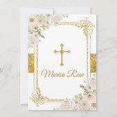 メキシコ金ゴールドフィエスタガールバプテスマ《キリスト教》洗礼式や命名式 招待状 (裏面)