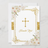 メキシコ金ゴールドフィエスタボーイバプテスマ《キリスト教》洗礼式や命名式 招待状 (裏面)