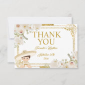 メキシコ金ゴールドフィエスタボーイバプテスマ サンキューカード (正面)