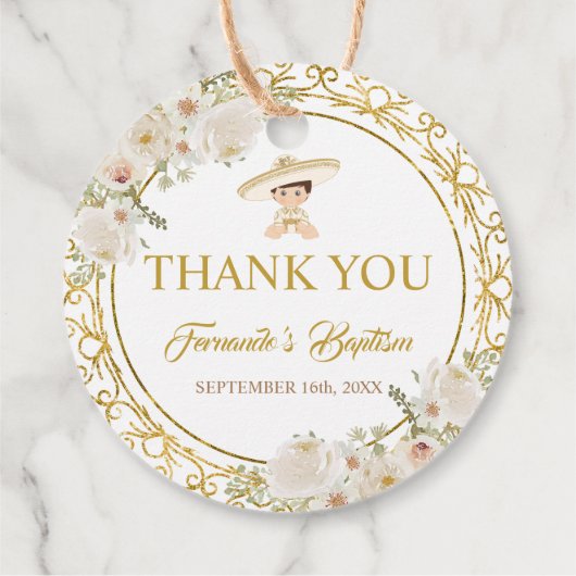 メキシコ金ゴールドフィエスタボーイバプテスマ フェイバータグ (裏面)