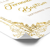 メキシコ金ゴールドフィエスタボーイバプテスムウェルカム ポスター (角)