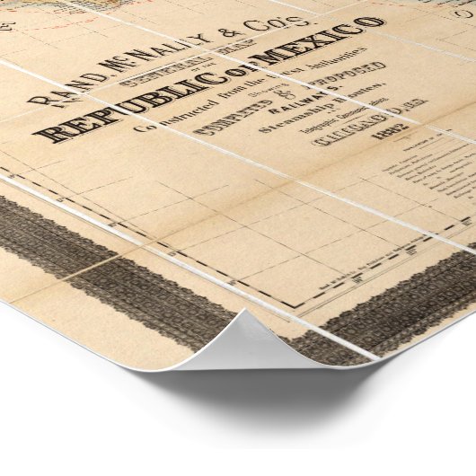 メキシコ鉄道 ポスター (角)