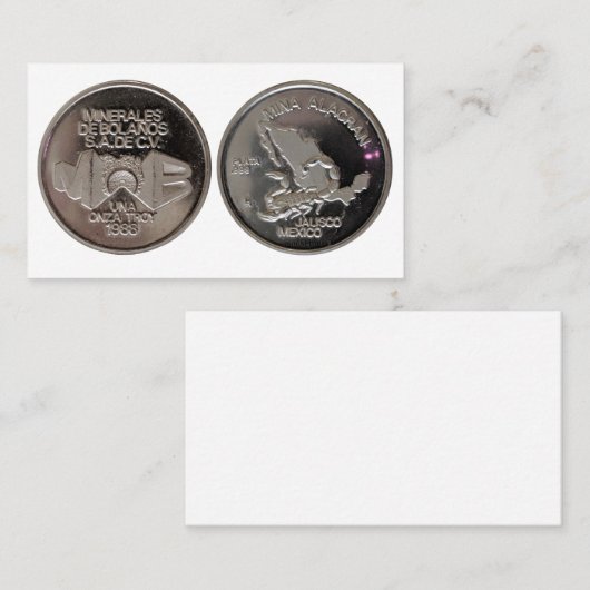 メキシコ銀貨 名刺 (正面/裏面)