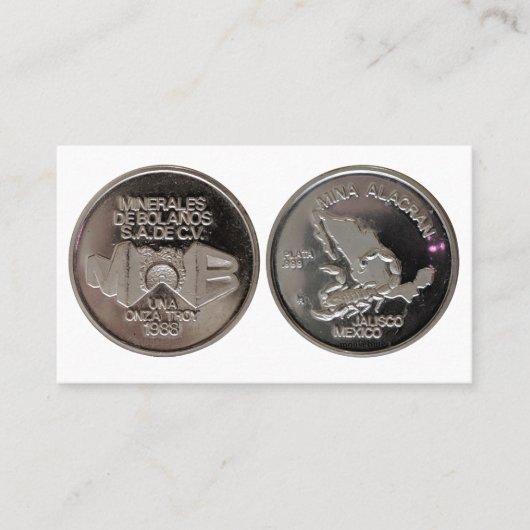 メキシコ銀貨 名刺 (正面)