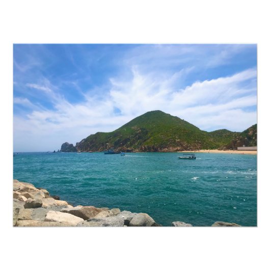 メキシコ離れのカボ・サン・ルーカスにあるマリーナ フォトプリント (正面)