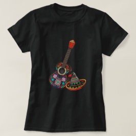 メキシコ音楽の女性用Tシャツ Tシャツ