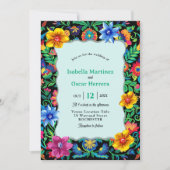 メキシコ風カラフルな水彩画の結婚式招待状 招待状 (正面)