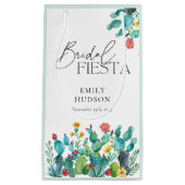 メキシコ風サボテンテーマのブライダルシャワー スモールペーパーバッグ (正面)