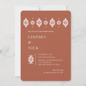 メキシコ風テラコッタのリハーサルディナー招待状 招待状 (正面)