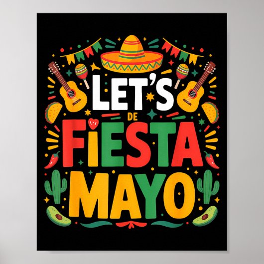 メキシコ風パーティー 5 de mayo 冗談 シンコデマヨ ポスター (正面)