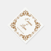 メキシコ風結婚式の布ナプキン(ラスティック) スタンダードカクテルナプキン (角)
