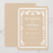 メキシコ風結婚式の日取りをお知らせ 招待状 (正面/裏面)
