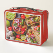 メキシコ食カスタム品モノグラム弁当箱 メタルランチボックス (裏面)