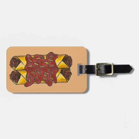 メキシコ食品黒豆エンチラダステックスMexグルメ ラゲッジタグ (正面横)