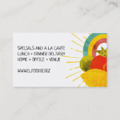 メキシコ食糧南西シェフのケイタリングビジネスカード 名刺 (裏面)