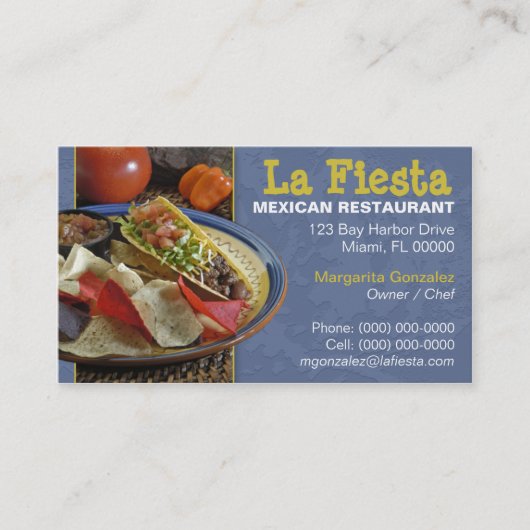 メキシコ飲食業カード 名刺 (正面)