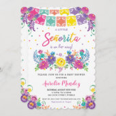 メキシコ鮮やかのフローラセニョリタ・ベビーシャワーガール   招待状 (正面/裏面)