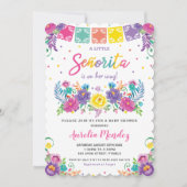 メキシコ鮮やかのフローラセニョリタ・ベビーシャワーガール   招待状 (正面)