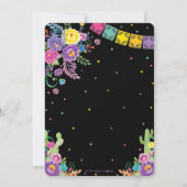 メキシコ鮮やかのフローラセニョリタ・ベビーシャワーガール 招待状 (裏面)