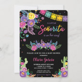メキシコ鮮やかのフローラセニョリタ・ベビーシャワーガール 招待状 (正面)