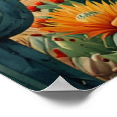 メキシコ鮮やかンサボスアートプリント ポスター (角)