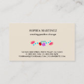 メキシコ鮮やかンフィエスタフローラ 名刺 (裏面)