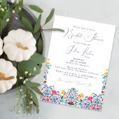 メキシコ鮮やかンフィエスタレインボーブライダルシャワー 招待状