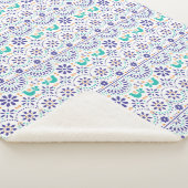 メキシコ鳥のタイルの民芸パターン シェルパブランケット (3/4)