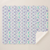 メキシコ鳥のタイルの民芸パターン シェルパブランケット (正面(横))