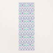 メキシコ鳥のタイルの民芸パターン ヨガマット (正面)