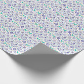 メキシコ鳥のタイルの民芸パターン ラッピングペーパー (角)