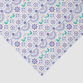 メキシコ鳥のタイルの民芸パターン 薄葉紙 (詳細)