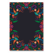 メキシコ黒カラフルフローラヌエストラ結婚ボダ テーブルナンバー (裏面)