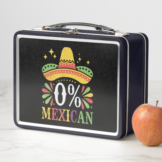 メキシコ0%おもしろいCinco De Mayo メタルランチボックス (インサイチュ)
