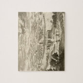 メキシコ1723年市(版木、銅版、版画) ジグソーパズル (縦)