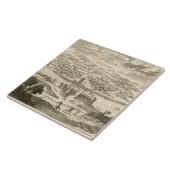 メキシコ1723年市(版木、銅版、版画) タイル (側面)