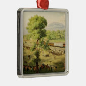 メキシコ1869年の谷の鉄道 メタルオーナメント (右)