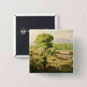 メキシコ1869年の谷の鉄道 缶バッジ (正面&裏面)