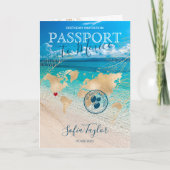 メキシコ50と素晴らしい誕生日パスポートの地図 招待状 (正面)