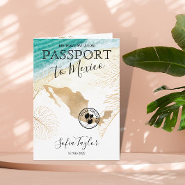 メキシコ50と素晴らしい誕生日パスポートマップの招待 招待状