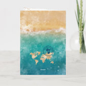 メキシコ50と素晴らしい誕生日パスポートマップの招待 招待状 (裏面)