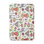 メキシコ|の記号パターン バスマット (正面縦)