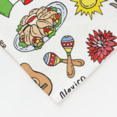 メキシコ|の記号パターン フリースブランケット (角)