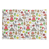 メキシコ|の記号パターン 枕カバー (裏面-左)